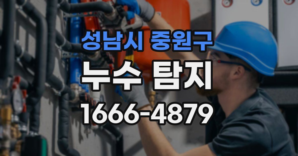 성남시 중원구 누수 탐지