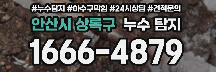 안산시 상록구 누수 탐지