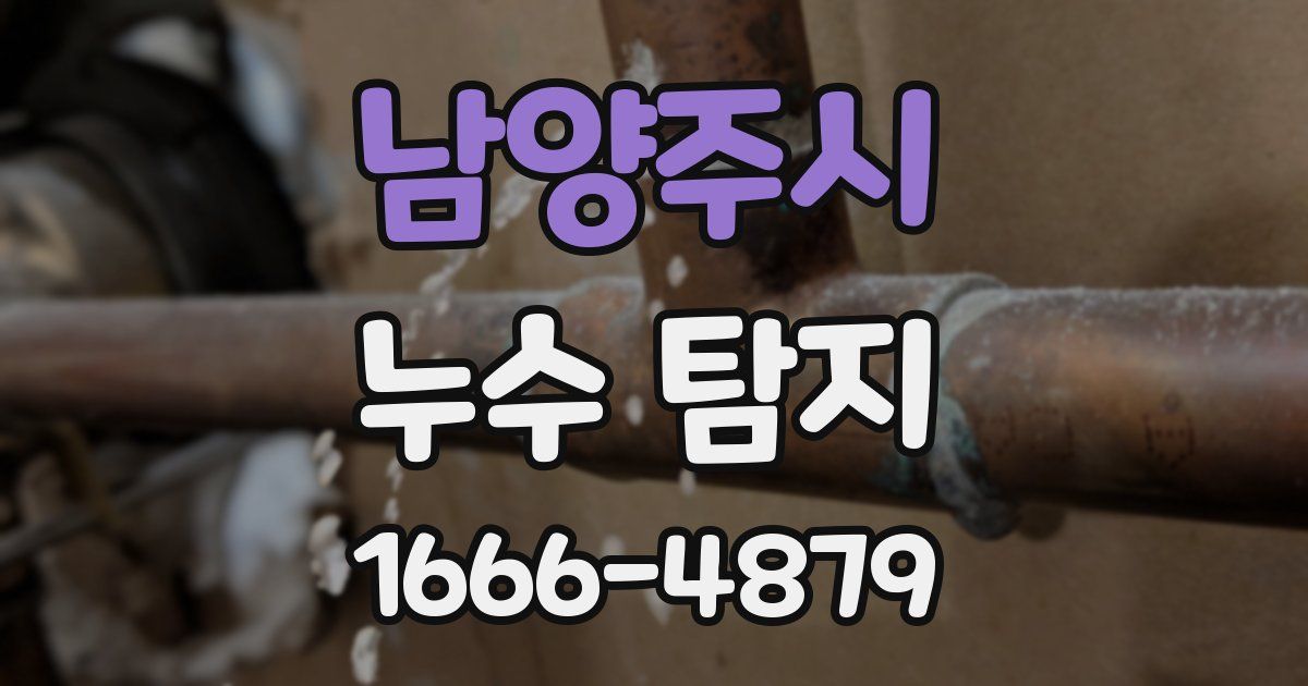 남양주시 누수 탐지