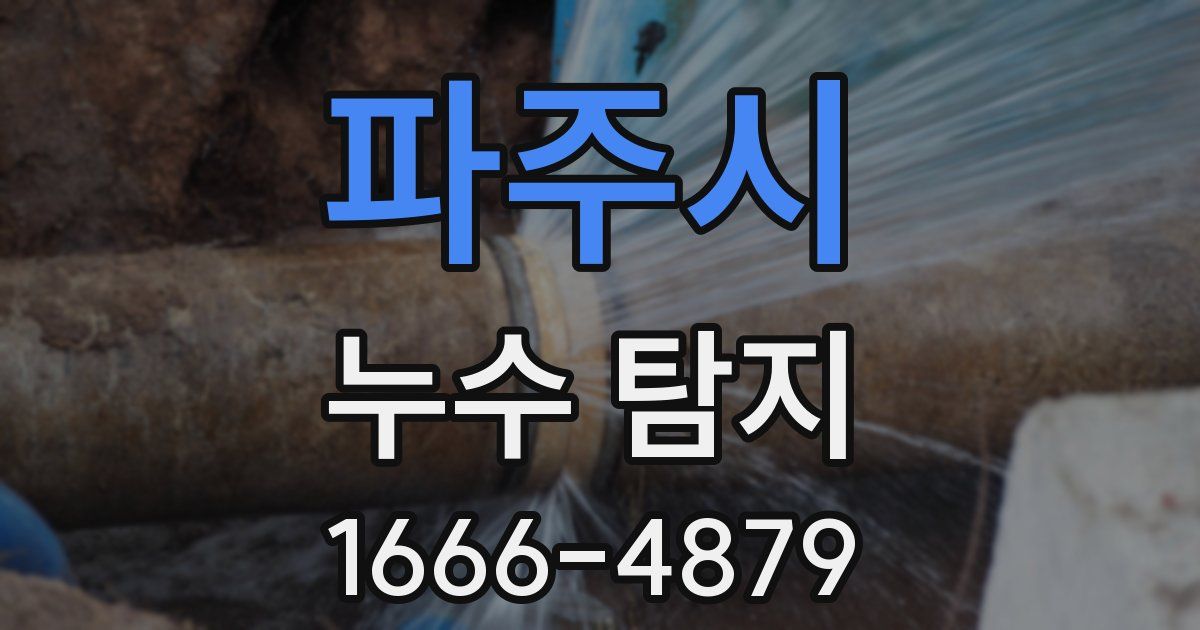 파주시 누수 탐지