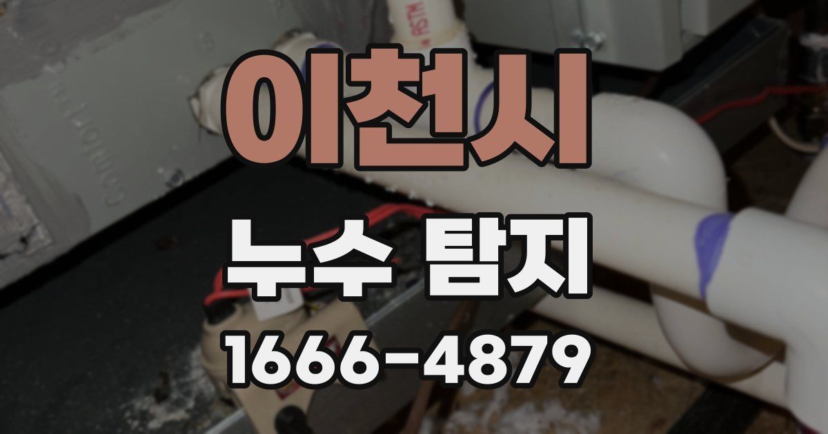 이천시 누수 탐지
