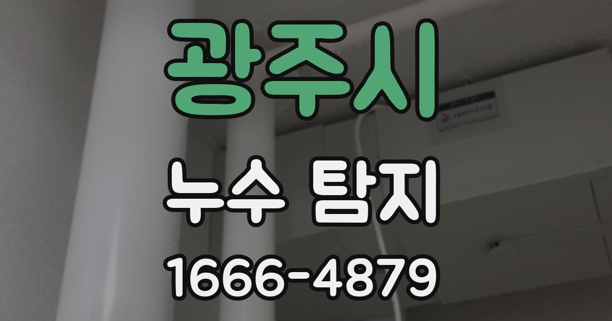광주시 누수 탐지