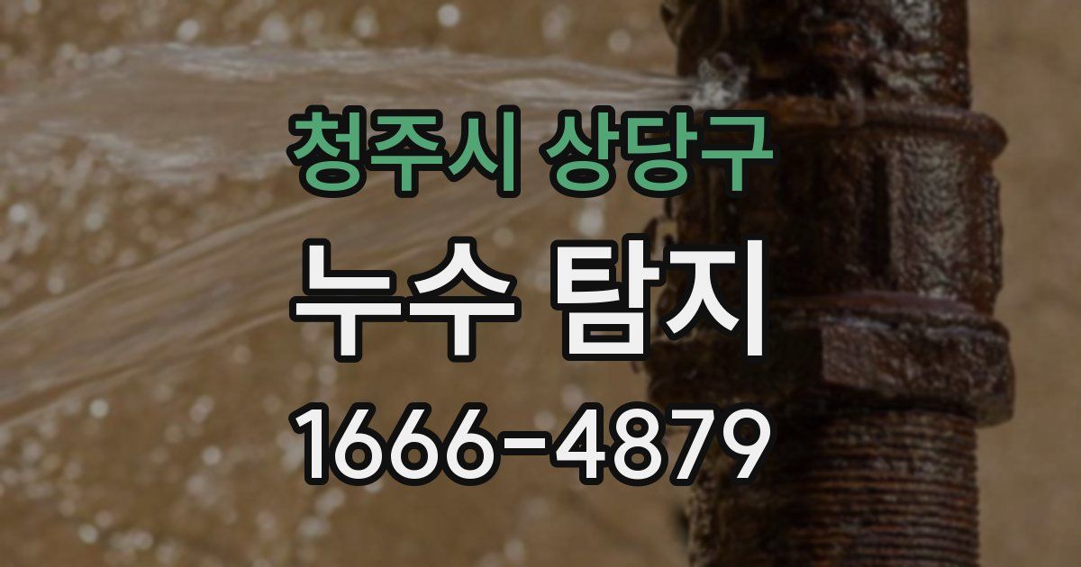 청주시 상당구 누수 탐지