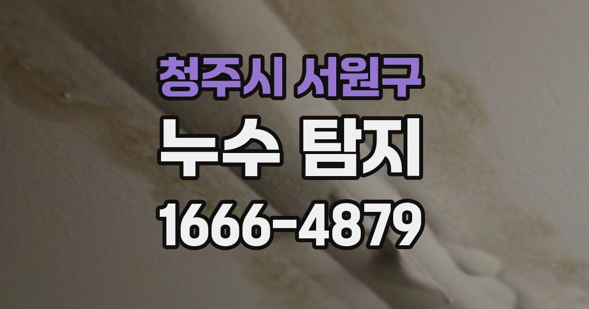 청주시 서원구 누수 탐지