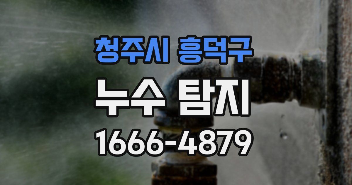 청주시 흥덕구 누수 탐지