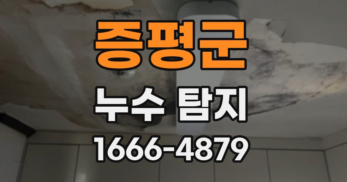 증평군 누수 탐지