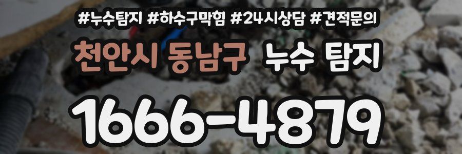 천안시 동남구 누수 탐지
