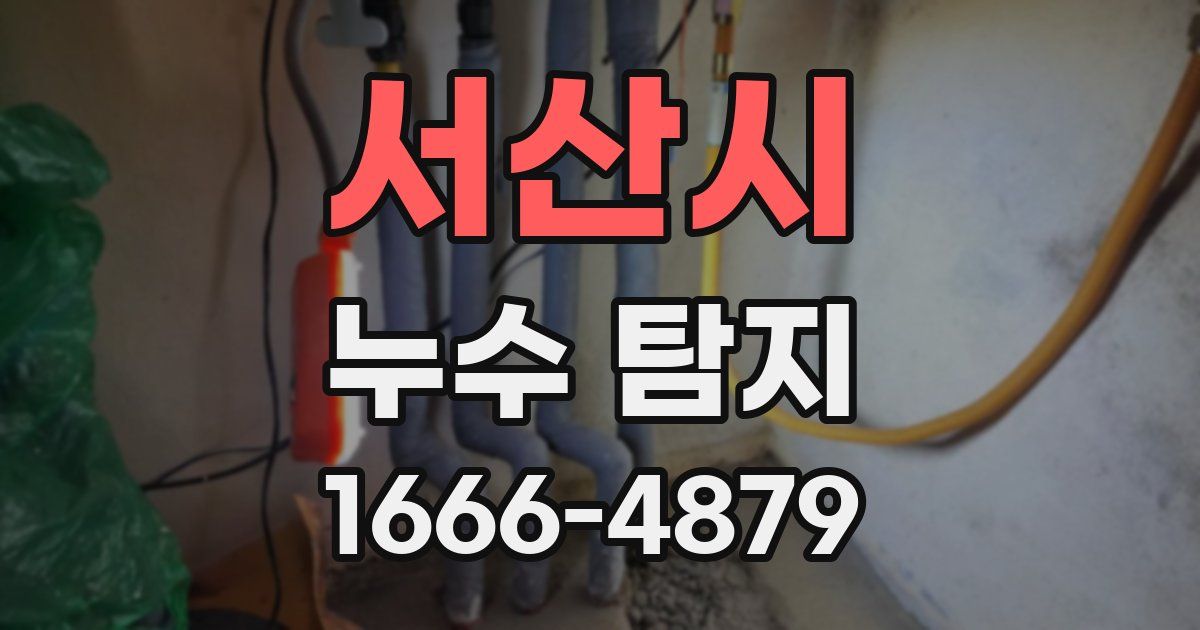 서산시 누수 탐지