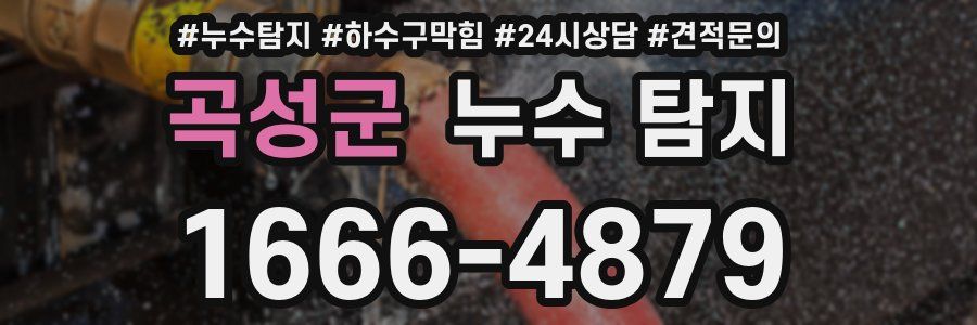 곡성군 누수 탐지