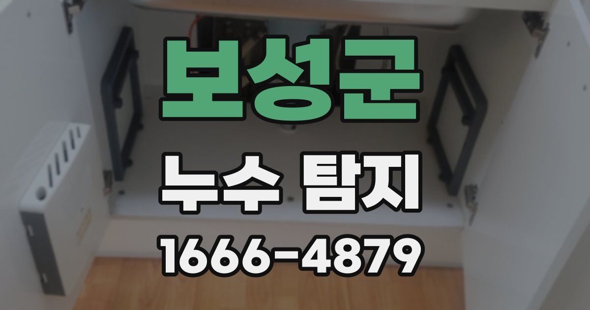보성군 누수 탐지