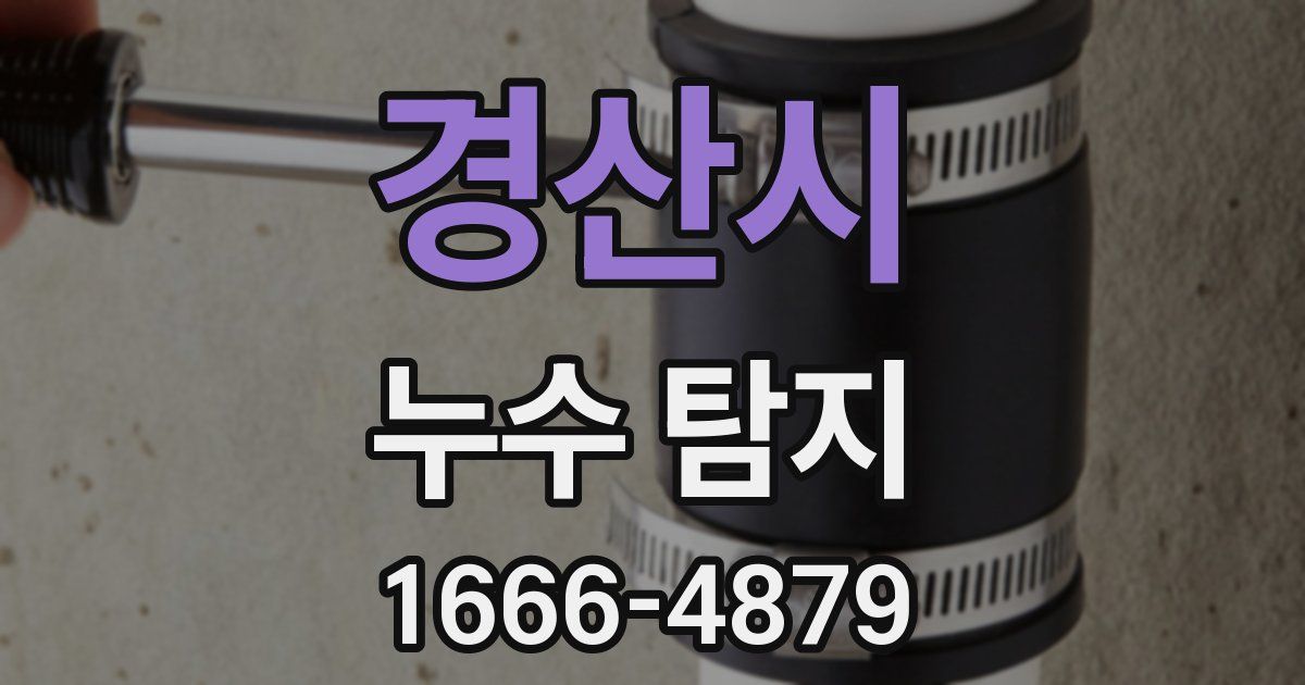 경산시 누수 탐지