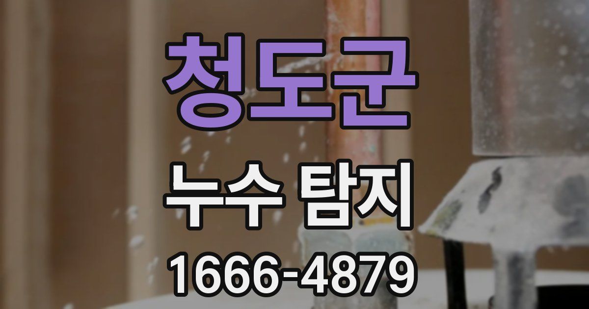 청도군 누수 탐지