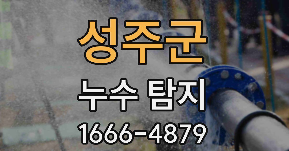 성주군 누수 탐지