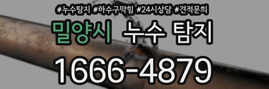 밀양시 누수 탐지
