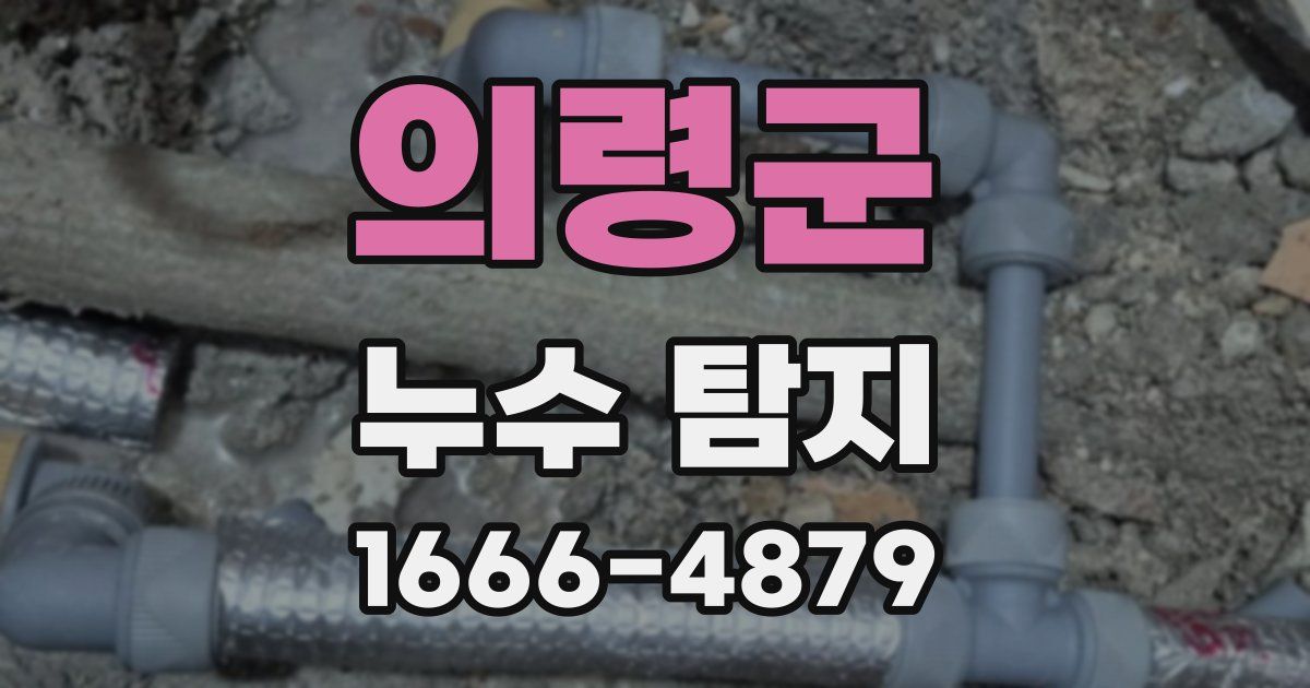 의령군 누수 탐지