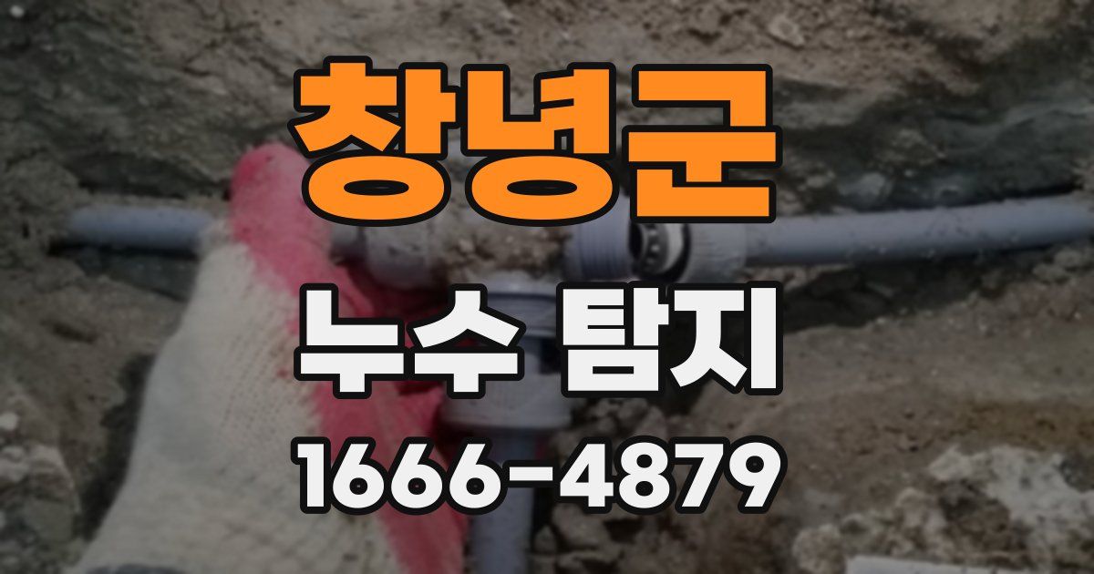 창녕군 누수 탐지