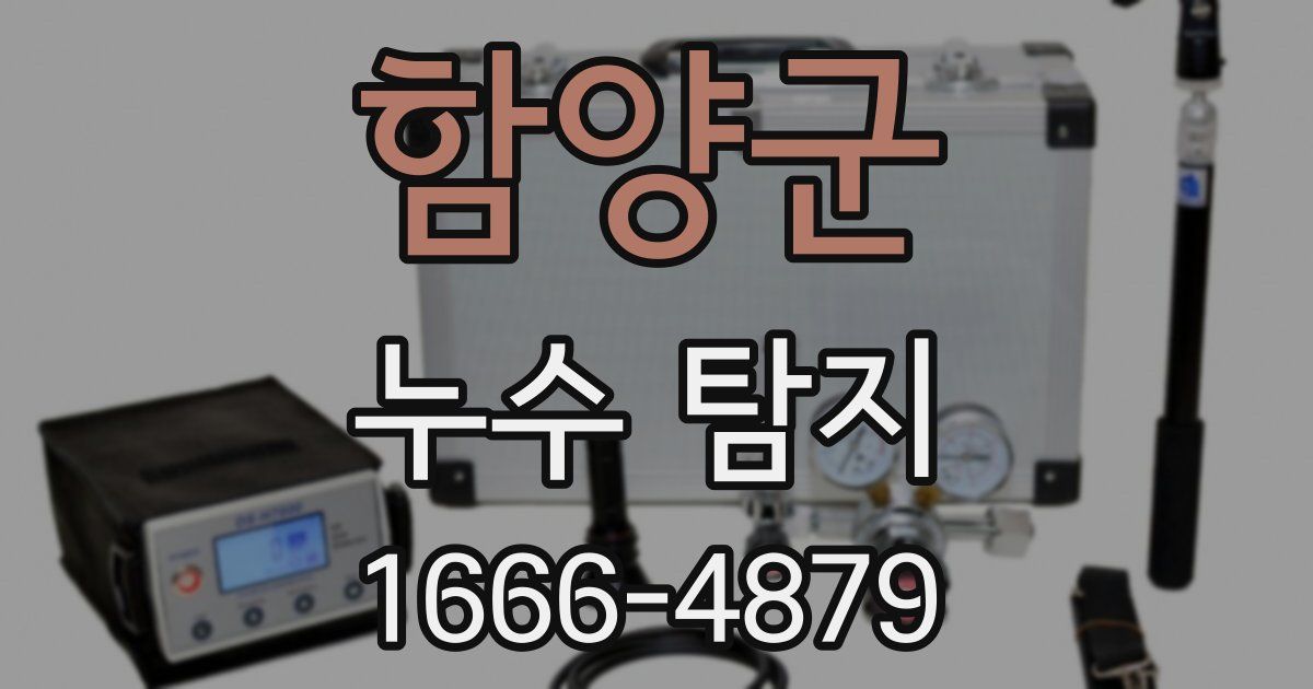 함양군 누수 탐지