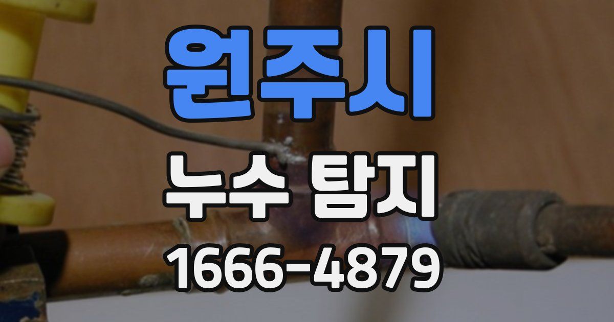원주시 누수 탐지