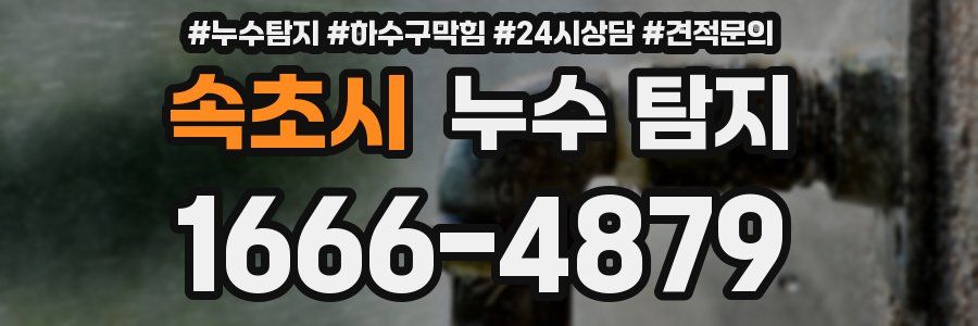 속초시 누수 탐지