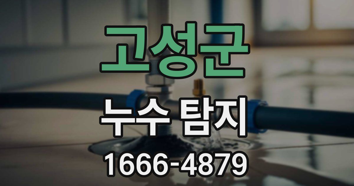 고성군 누수 탐지