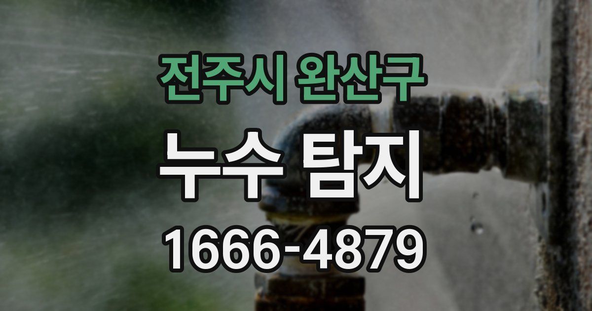 전주시 완산구 누수 탐지
