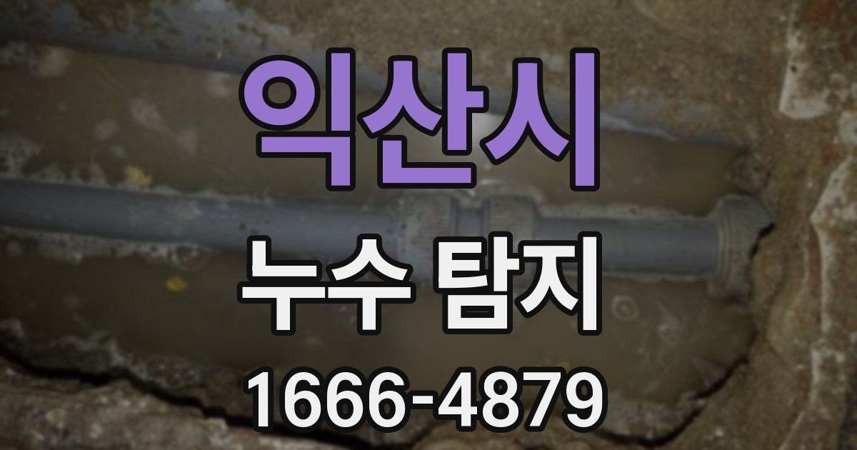 익산시 누수 탐지