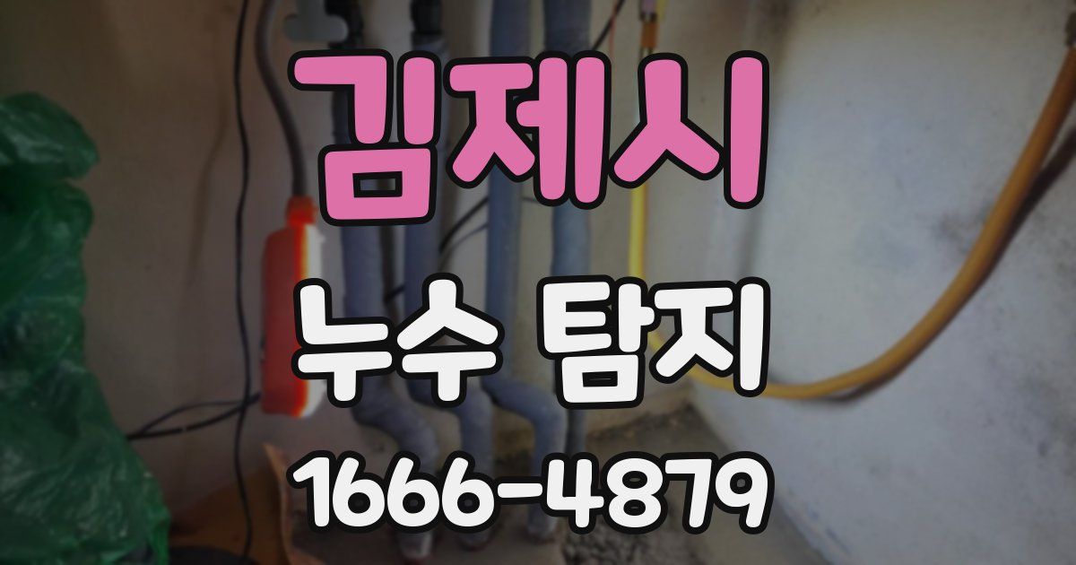 김제시 누수 탐지