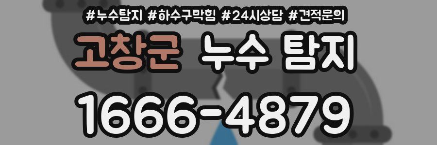 고창군 누수 탐지