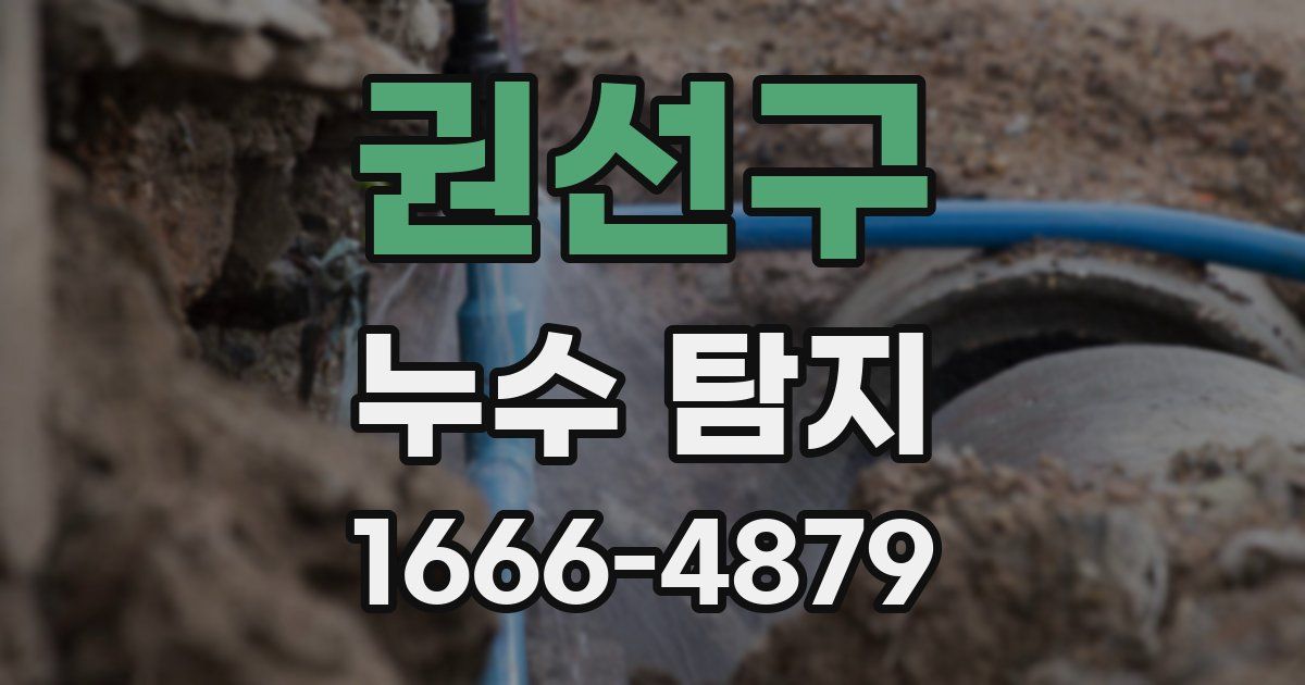 권선구 누수 탐지