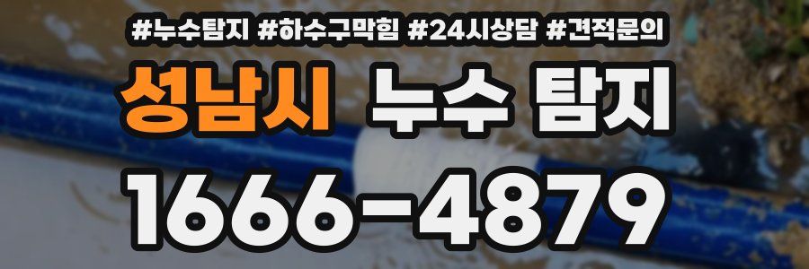 성남시 누수 탐지