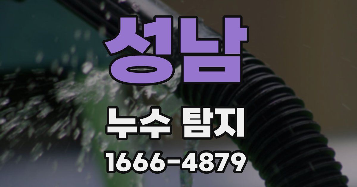 성남 누수 탐지