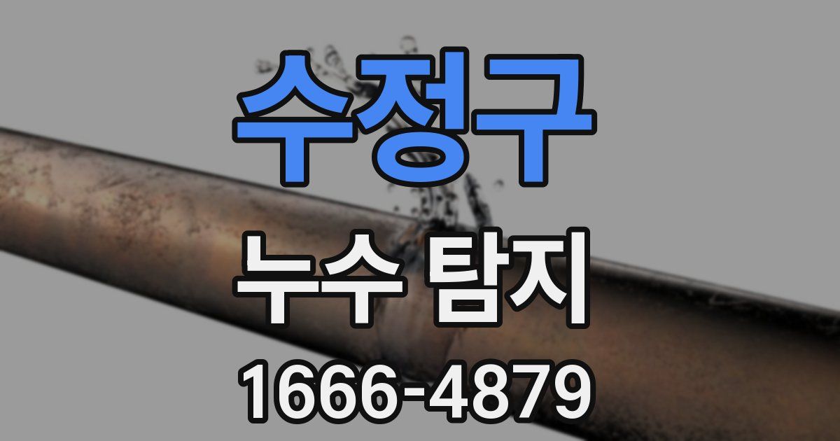 수정구 누수 탐지