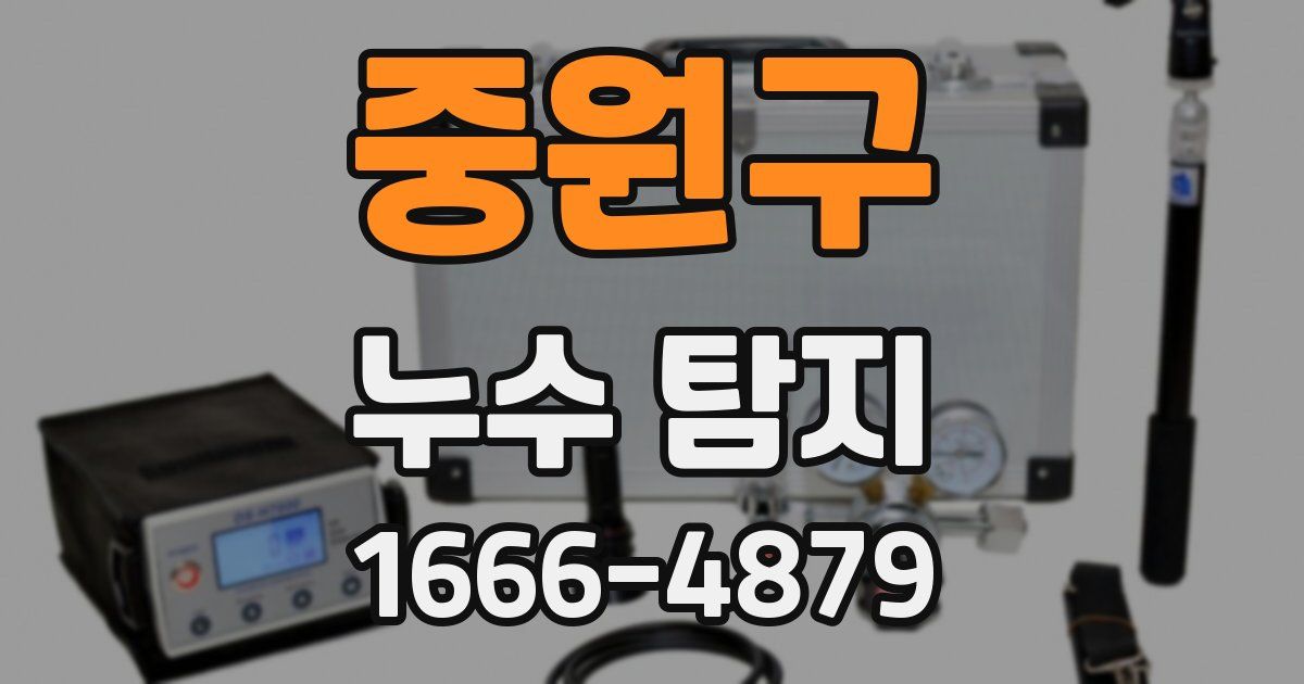 중원구 누수 탐지