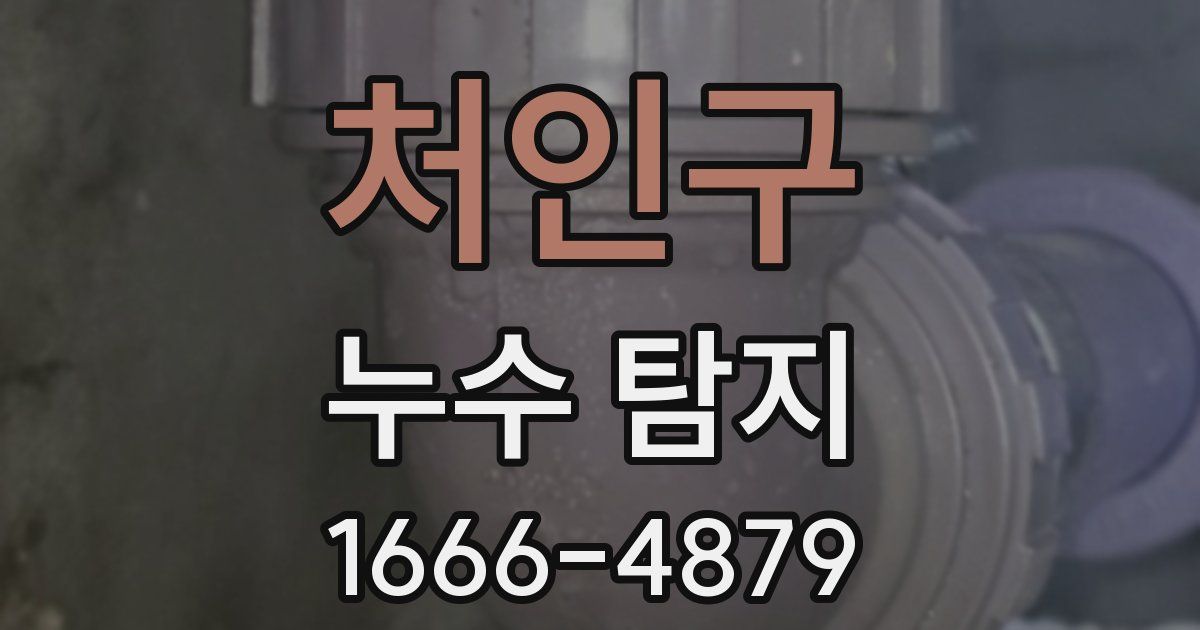 처인구 누수 탐지