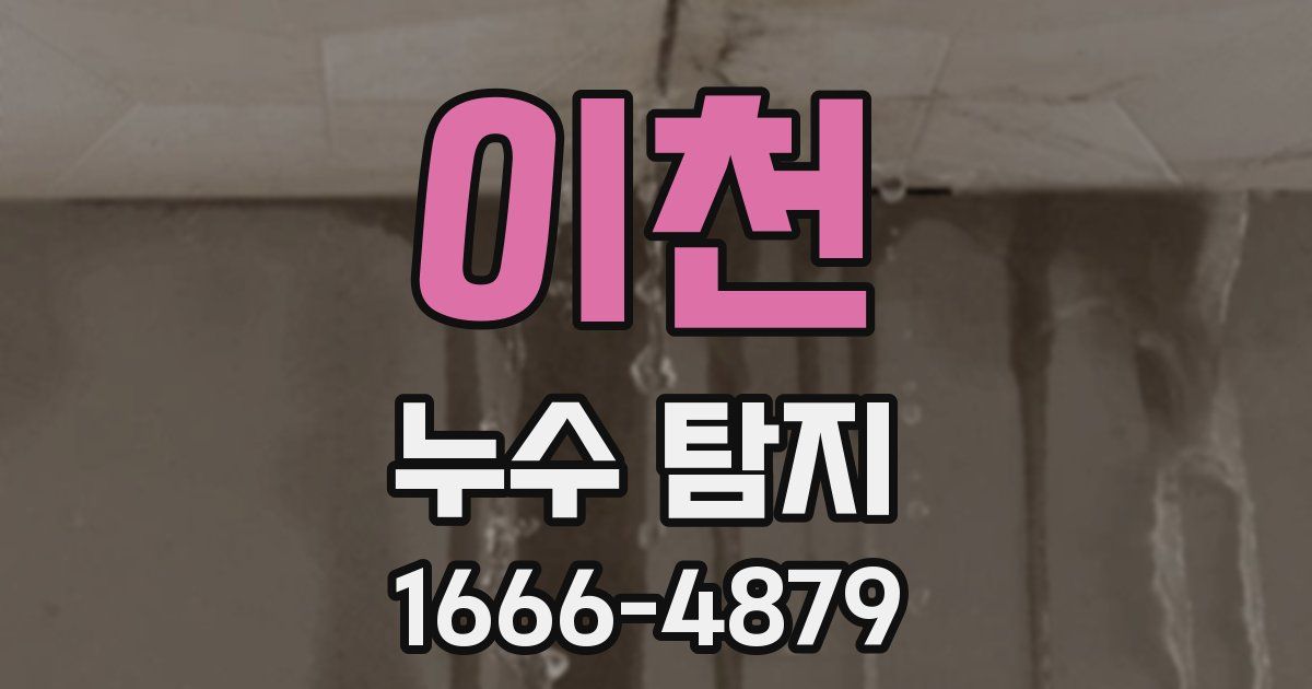이천 누수 탐지