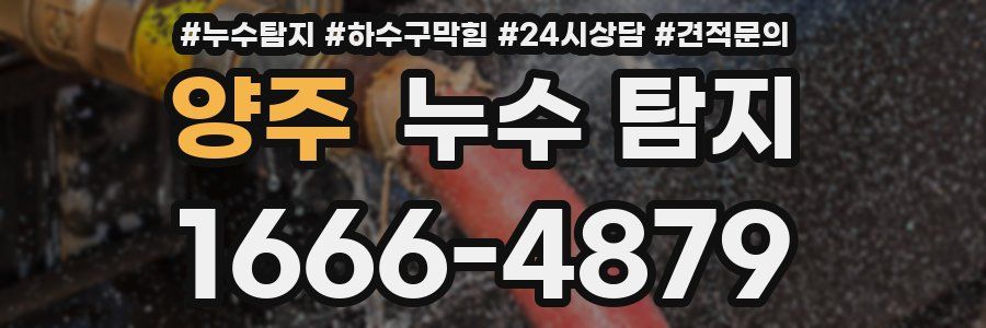 양주 누수 탐지