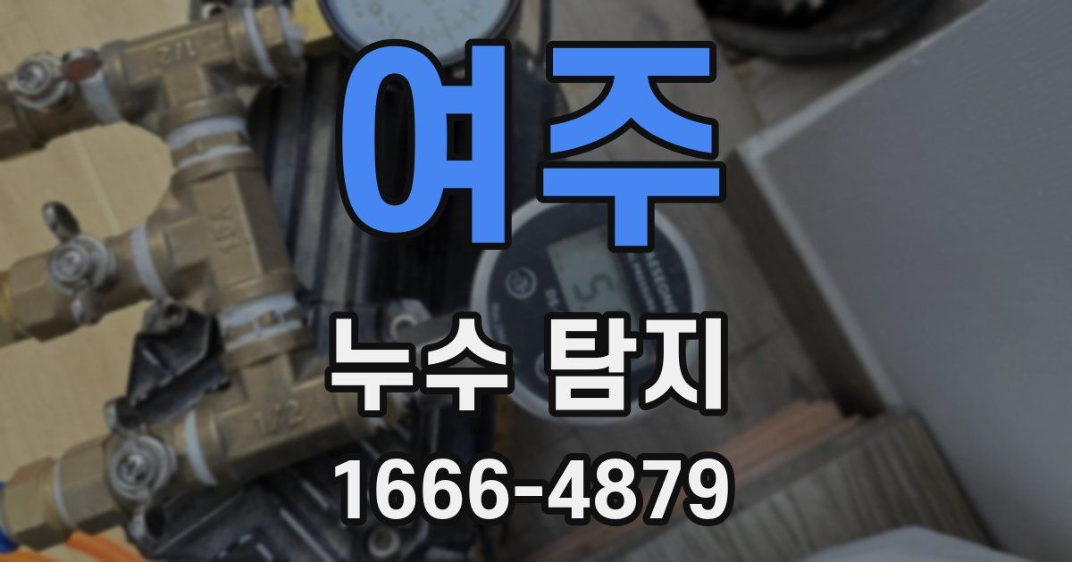 여주 누수 탐지