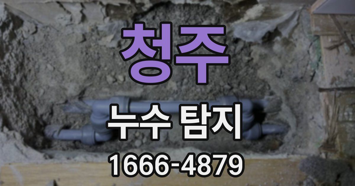 청주 누수 탐지