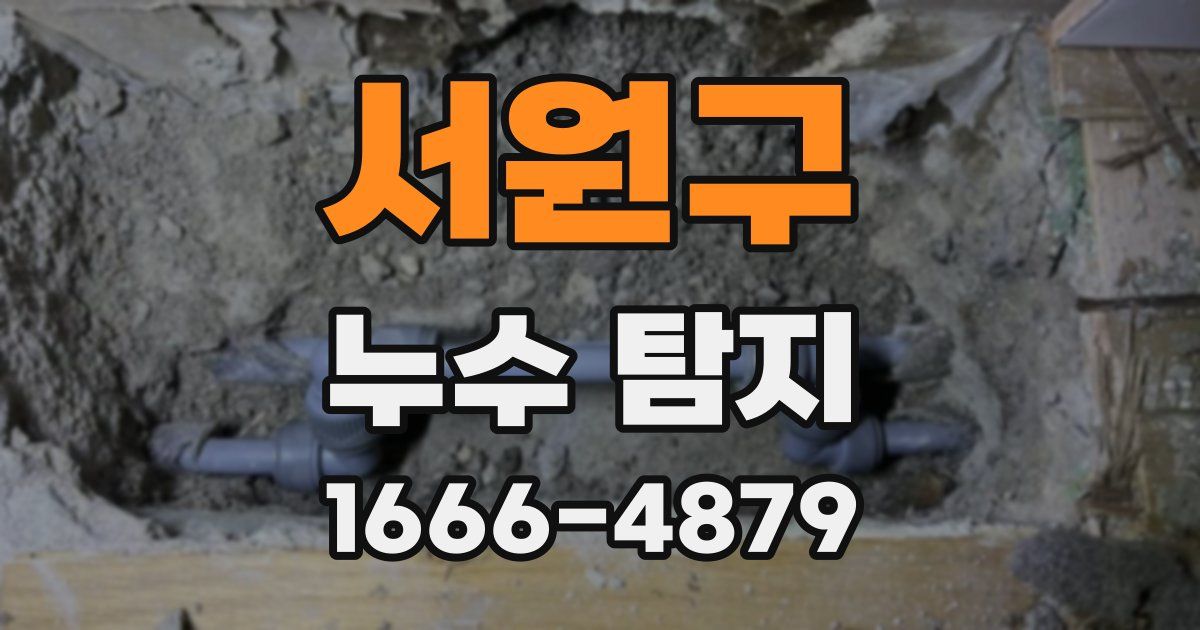 서원구 누수 탐지