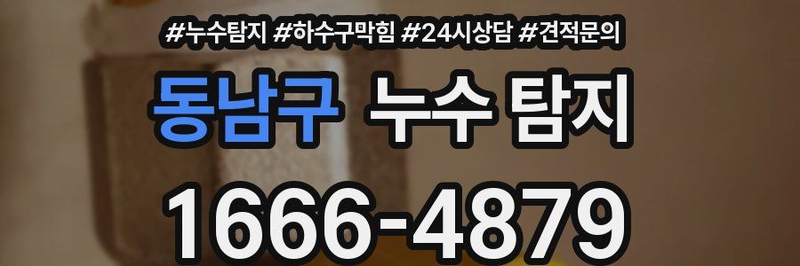 동남구 누수 탐지