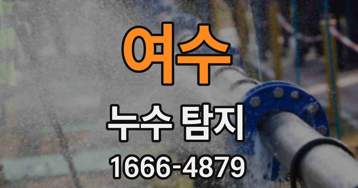 여수 누수 탐지