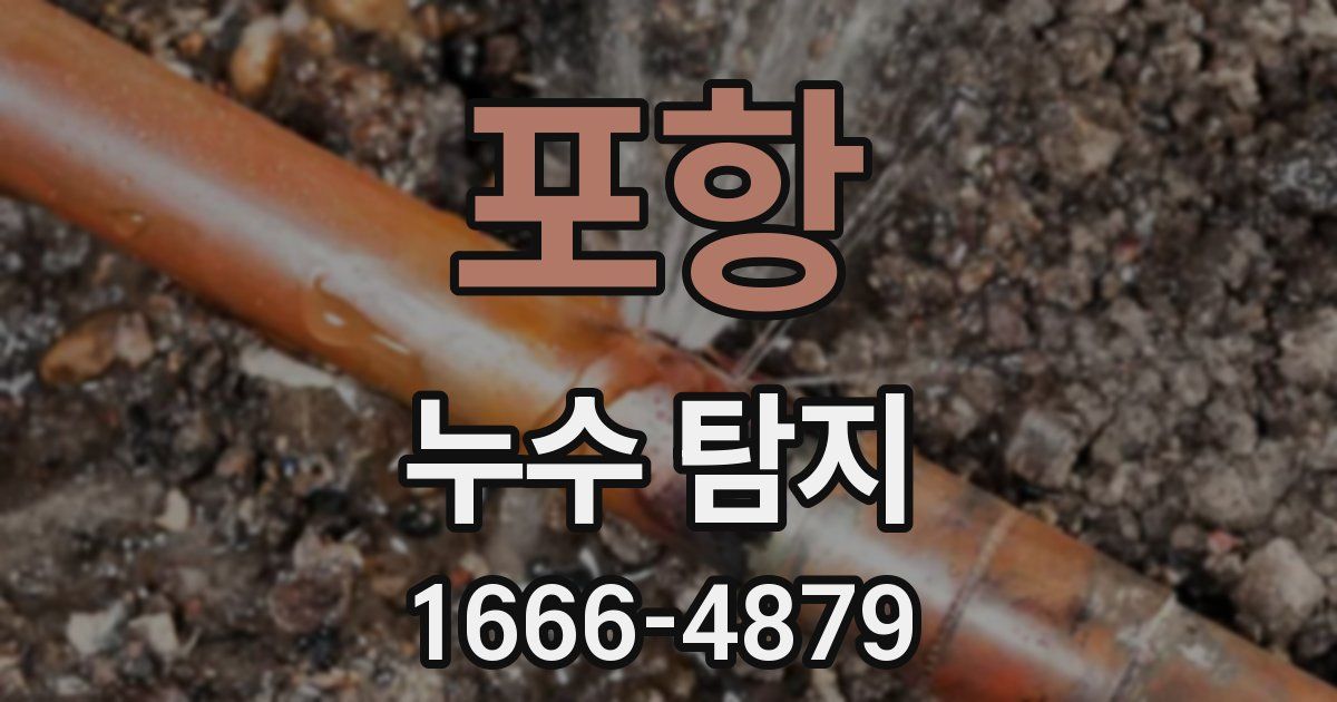 포항 누수 탐지