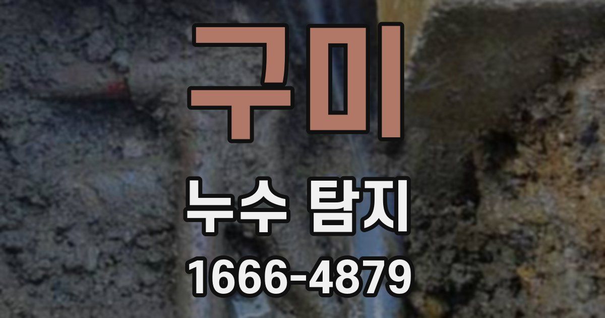 구미 누수 탐지
