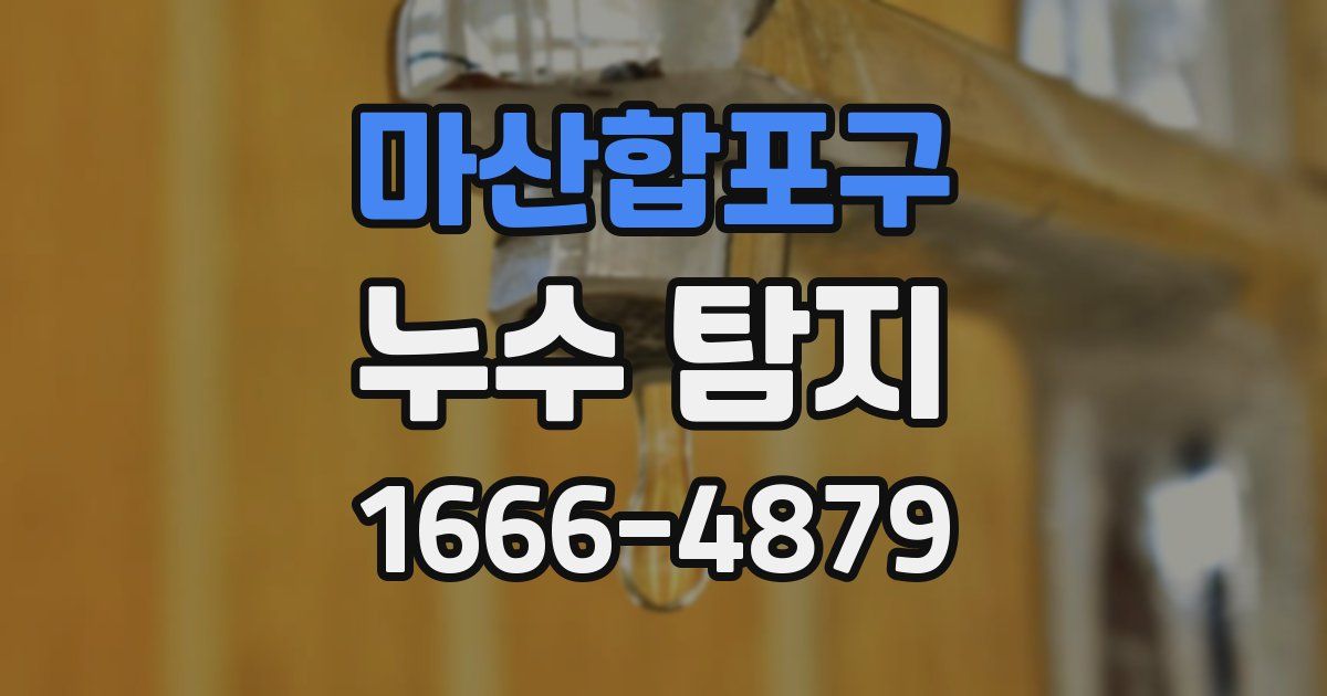마산합포구 누수 탐지