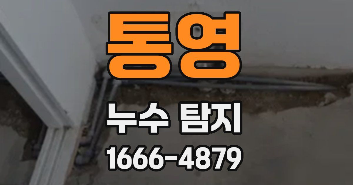 통영 누수 탐지