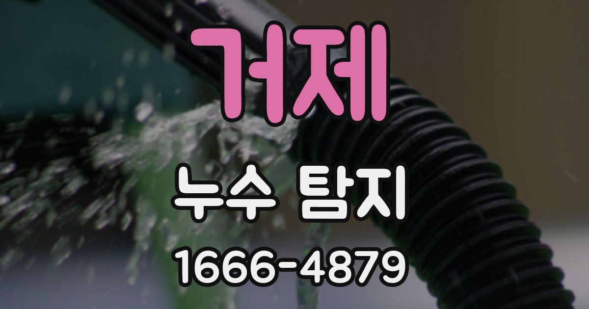 거제 누수 탐지