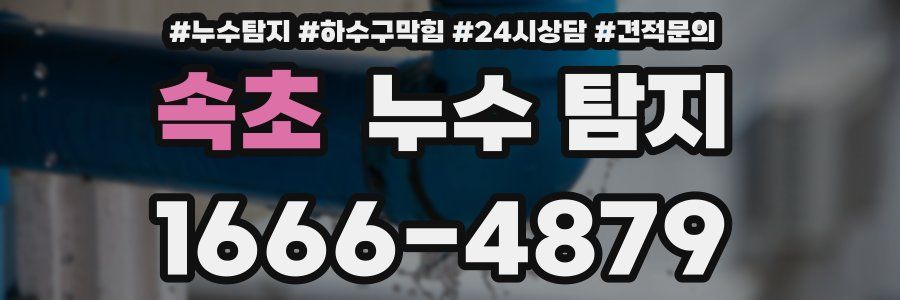 속초 누수 탐지