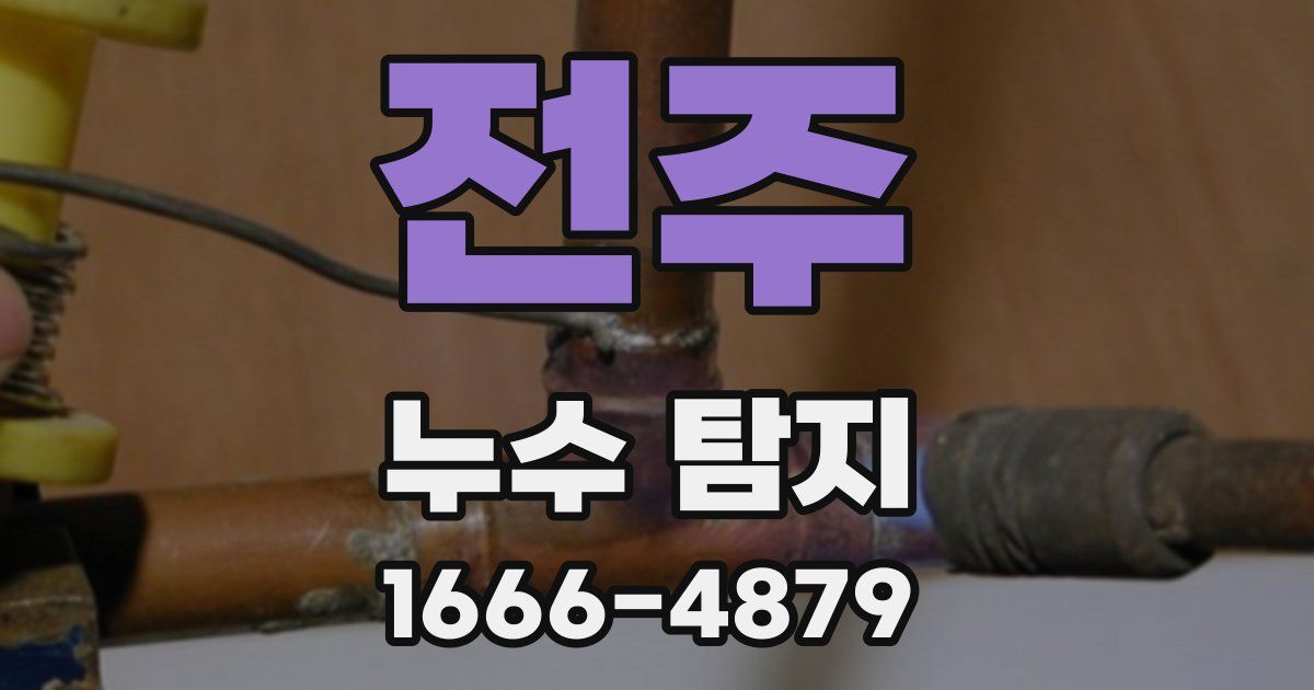 전주 누수 탐지
