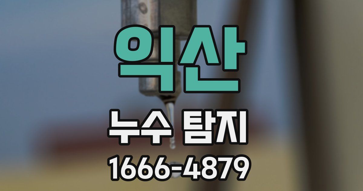 익산 누수 탐지