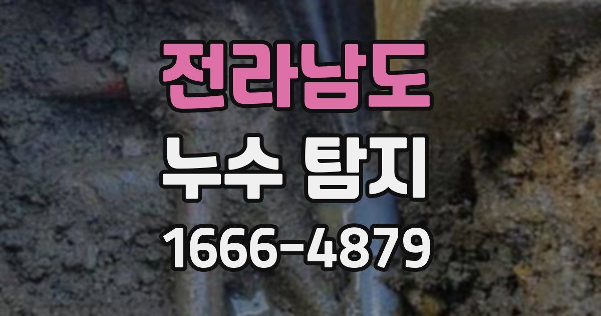 전라남도 누수 탐지